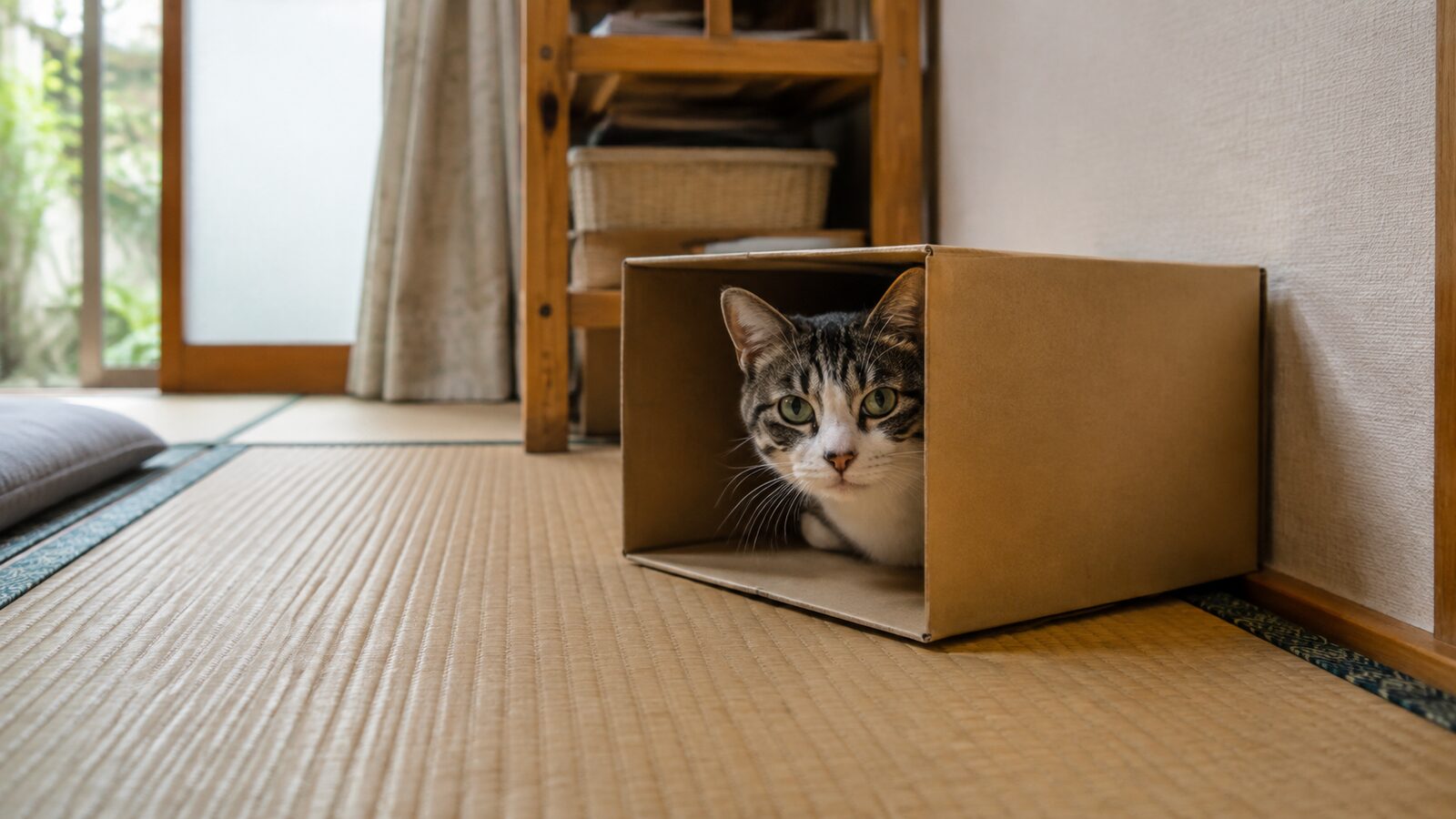 譲渡会でスタッフから保護猫の性格や暮らしを聞く来場者
