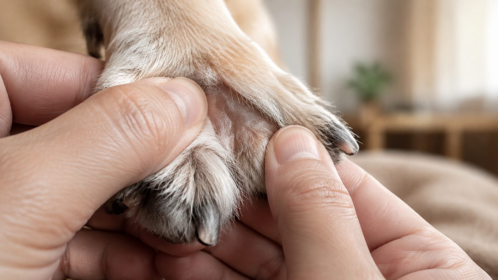 犬の足先と耳を確認する生活記録のイメージ